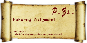 Pokorny Zsigmond névjegykártya